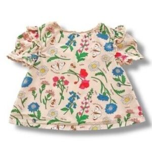 Mini Boden Floral Top EUC 3/4